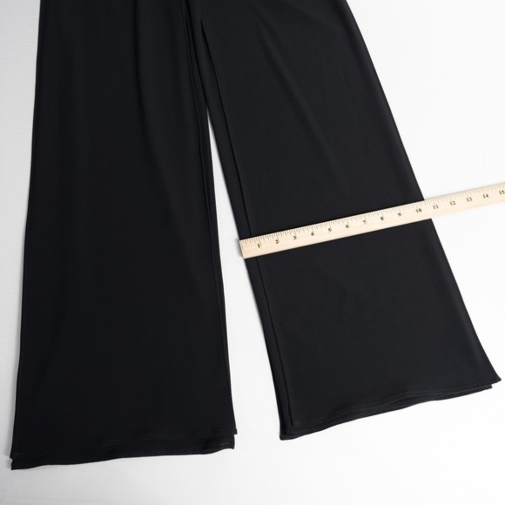 Vintage Joseph Ribkoff Layered Wide Leg Pull On‎ Stretch Knit Pants Size 6 Black - Picture 6 of 16